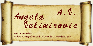 Angela Velimirović vizit kartica